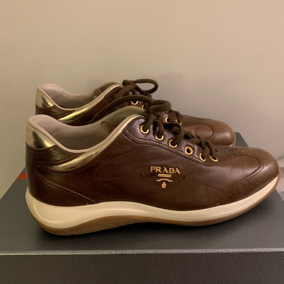 brown prada shoes